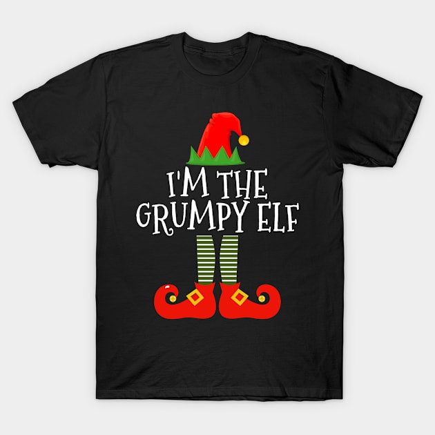 I'm The Grumpy Elf Matching Family Group Christmas T-Shirt by amitsurti